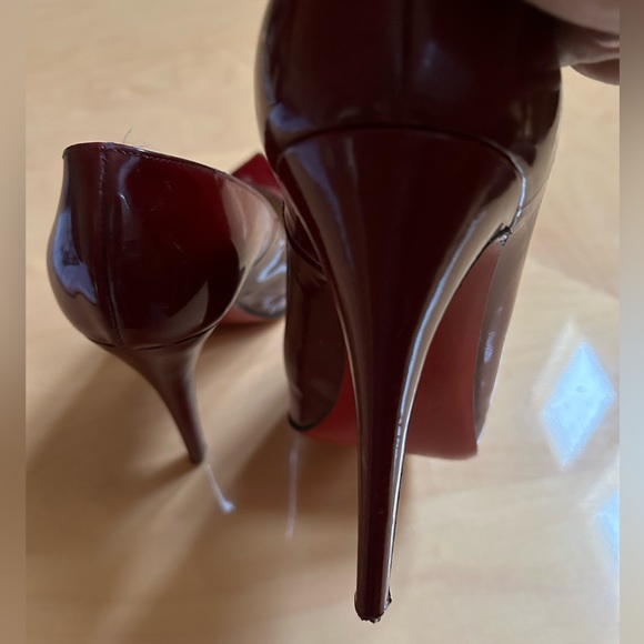 Christian Louboutin Rolando (Hidden Platform) Pumps Dark Red - Picture 9 of 10